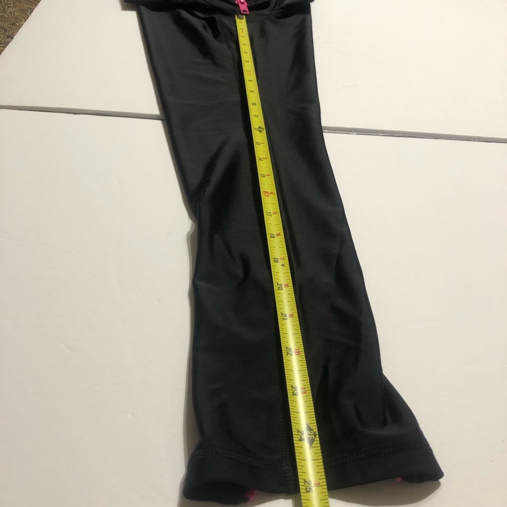 NWT Terez Pink Zipper Black Leggings Size M - Picture 10 of 13